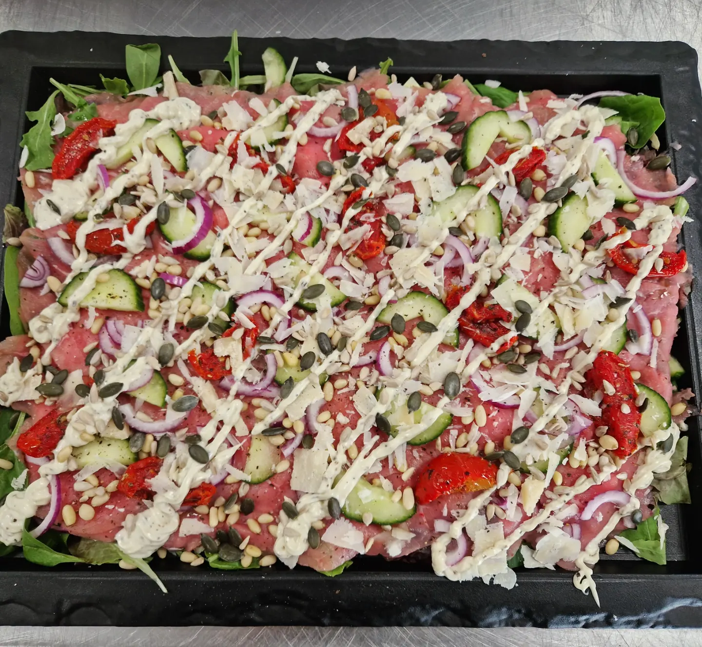Sharing carpaccio plate